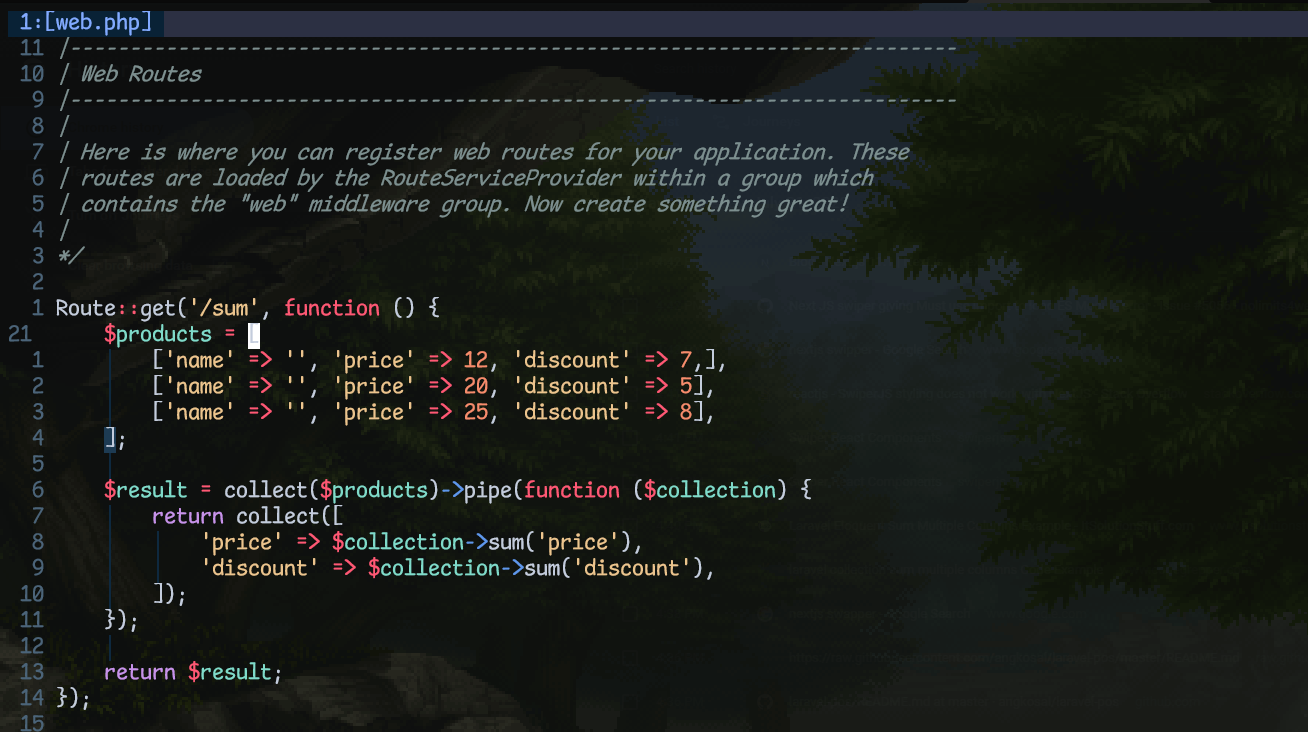 How to sum multiple colums in Laravel collection