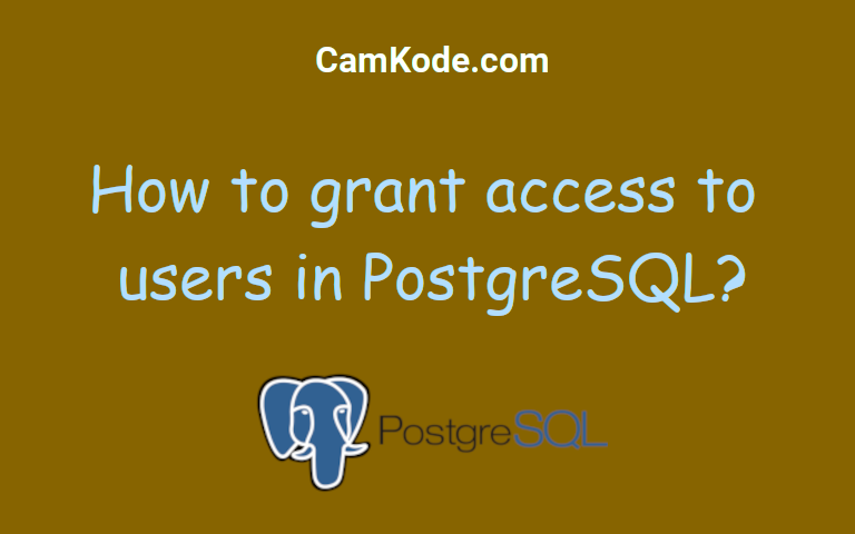 How to grant access to users in PostgreSQL?